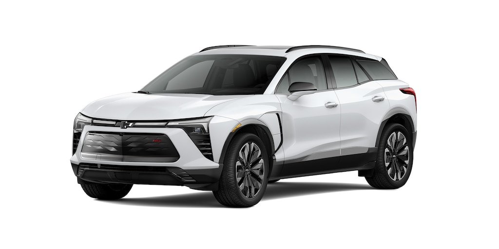 Nueva Chevrolet Blazer EV 2025, Camioneta SUV eléctrica en color blanco platino